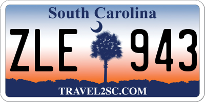 SC license plate ZLE943