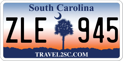 SC license plate ZLE945