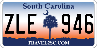 SC license plate ZLE946