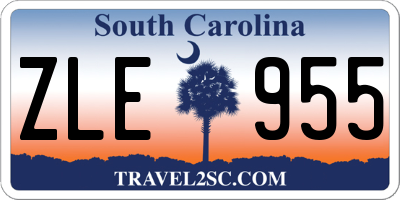 SC license plate ZLE955