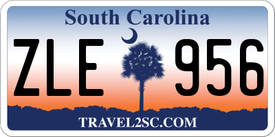 SC license plate ZLE956