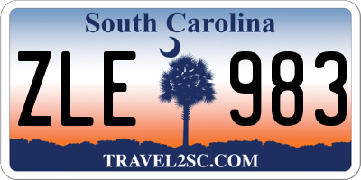 SC license plate ZLE983
