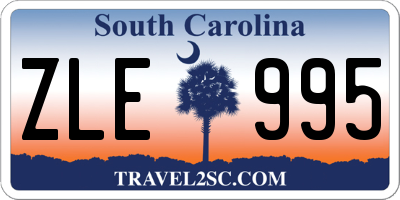 SC license plate ZLE995