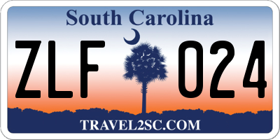 SC license plate ZLF024