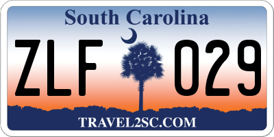 SC license plate ZLF029