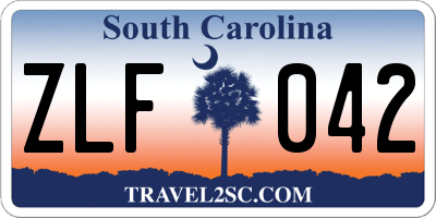 SC license plate ZLF042