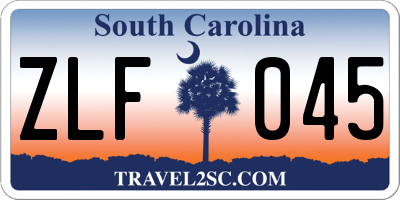SC license plate ZLF045