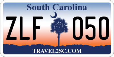 SC license plate ZLF050