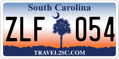 SC license plate ZLF054