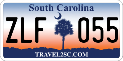 SC license plate ZLF055
