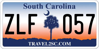 SC license plate ZLF057
