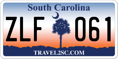 SC license plate ZLF061