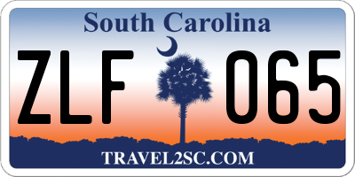 SC license plate ZLF065