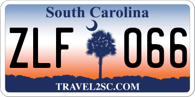 SC license plate ZLF066