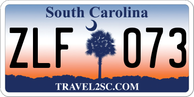 SC license plate ZLF073