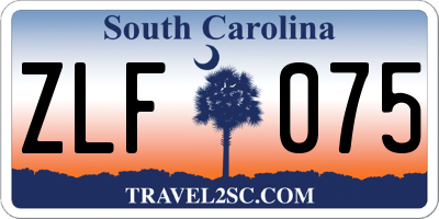 SC license plate ZLF075