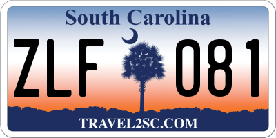 SC license plate ZLF081