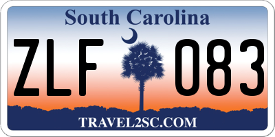 SC license plate ZLF083