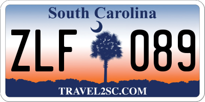 SC license plate ZLF089