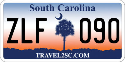 SC license plate ZLF090