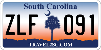 SC license plate ZLF091