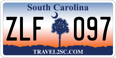 SC license plate ZLF097