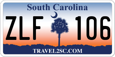 SC license plate ZLF106