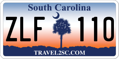 SC license plate ZLF110