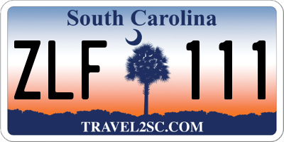 SC license plate ZLF111