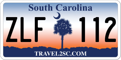 SC license plate ZLF112