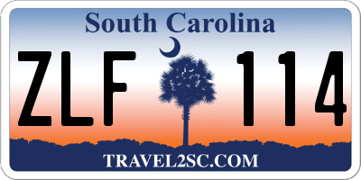 SC license plate ZLF114