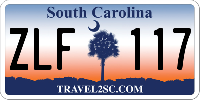 SC license plate ZLF117