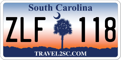 SC license plate ZLF118