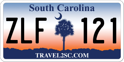 SC license plate ZLF121