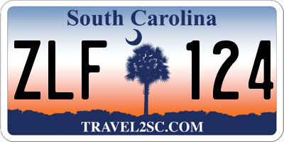 SC license plate ZLF124