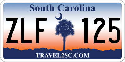 SC license plate ZLF125