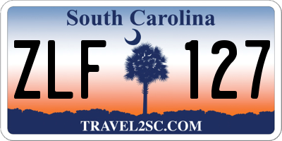 SC license plate ZLF127