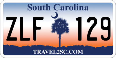 SC license plate ZLF129