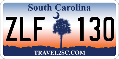 SC license plate ZLF130