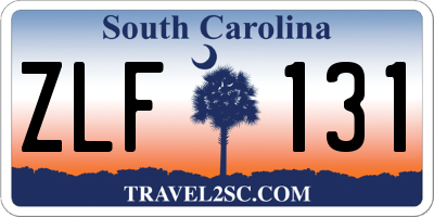 SC license plate ZLF131