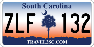 SC license plate ZLF132