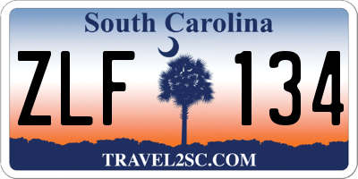 SC license plate ZLF134