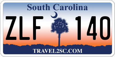 SC license plate ZLF140