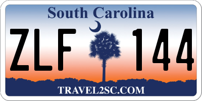 SC license plate ZLF144
