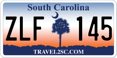 SC license plate ZLF145