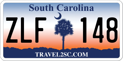 SC license plate ZLF148