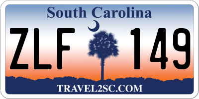 SC license plate ZLF149