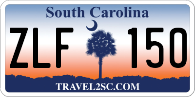 SC license plate ZLF150