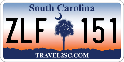 SC license plate ZLF151