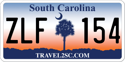 SC license plate ZLF154